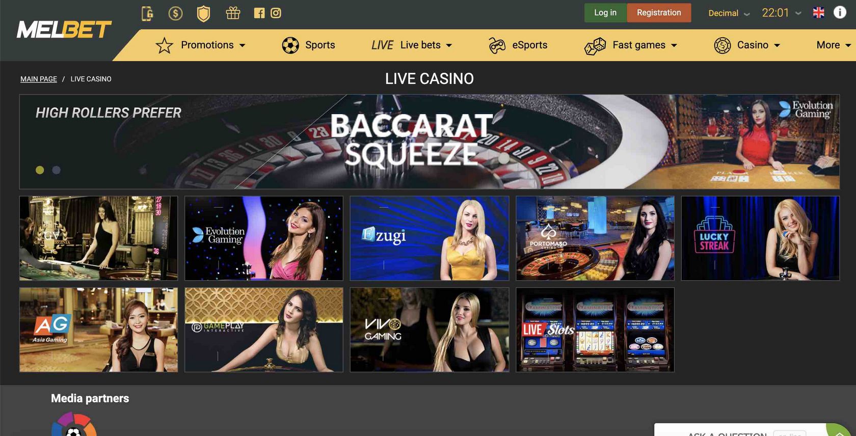 Обзор сайта казино Melbet