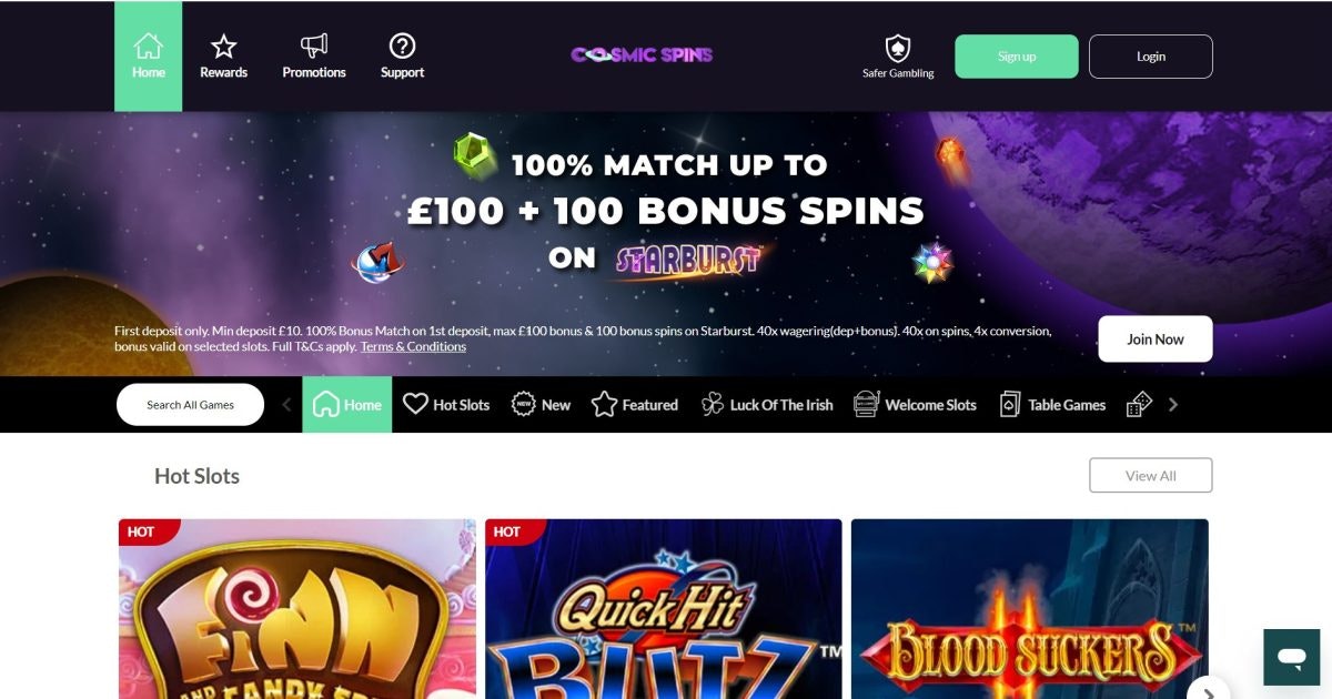 Cosmic Spins Casino A Galaxy of Gaming Experience